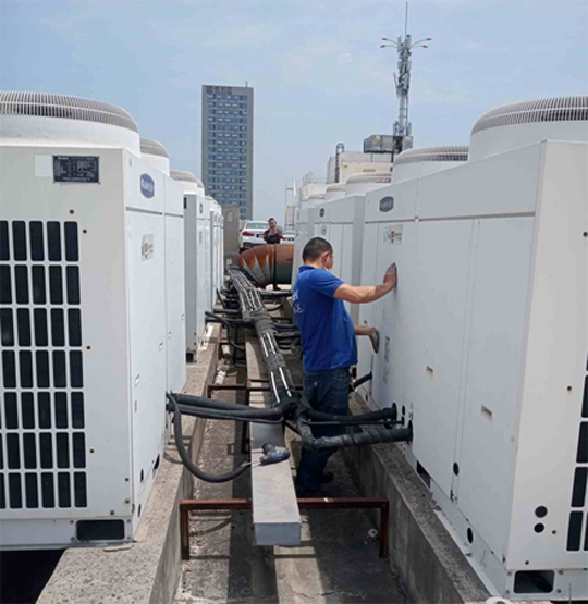 崇川中央空调制热和不制冷系统维修方法